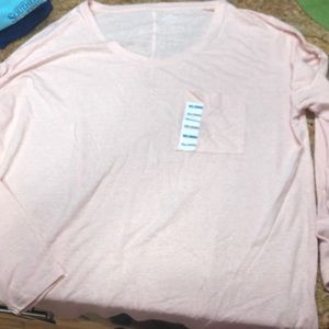 Pink Old Navy boyfriend longsleeve top